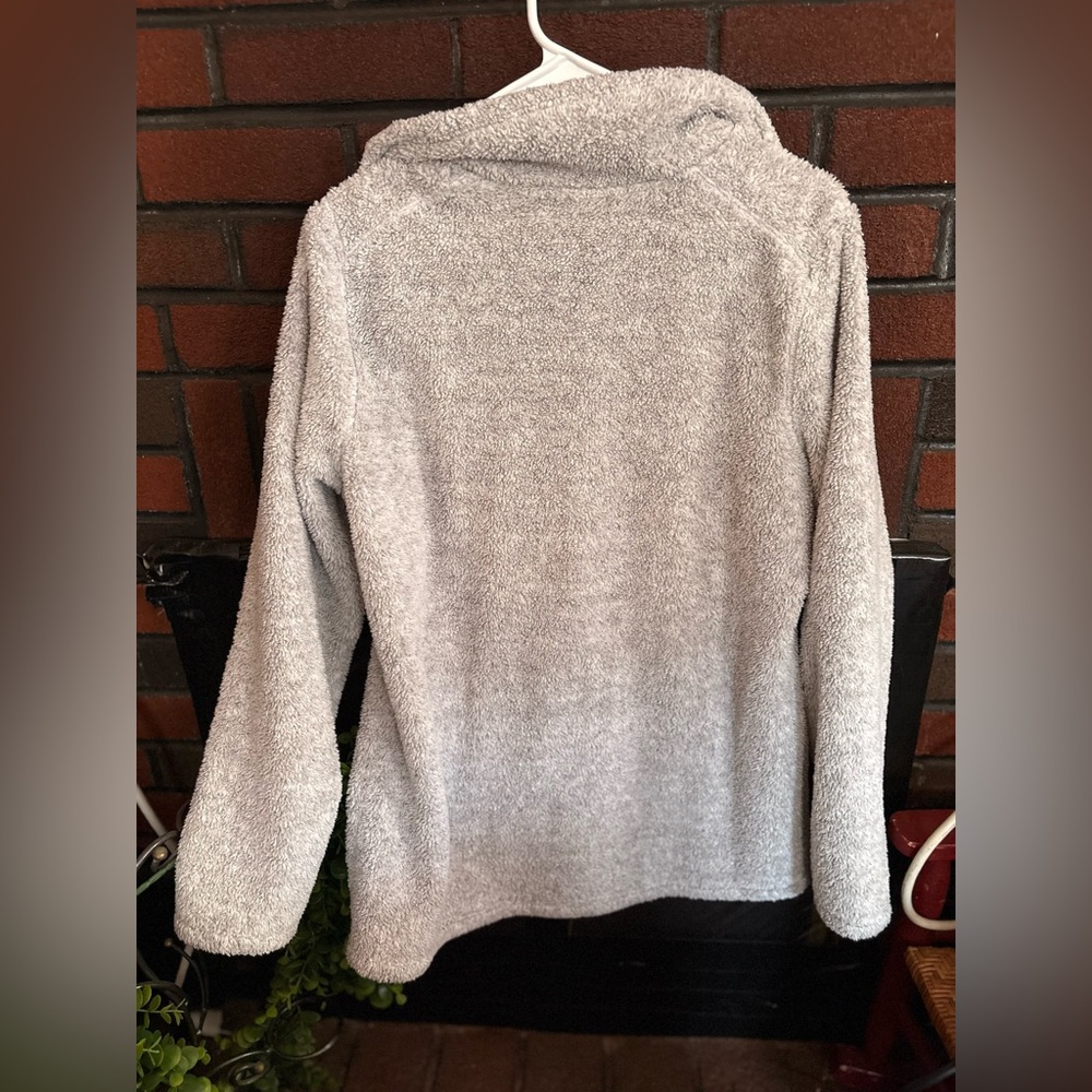 L.L. Bean Light Gray Zip-Up Sweater - Picture 4 of 4